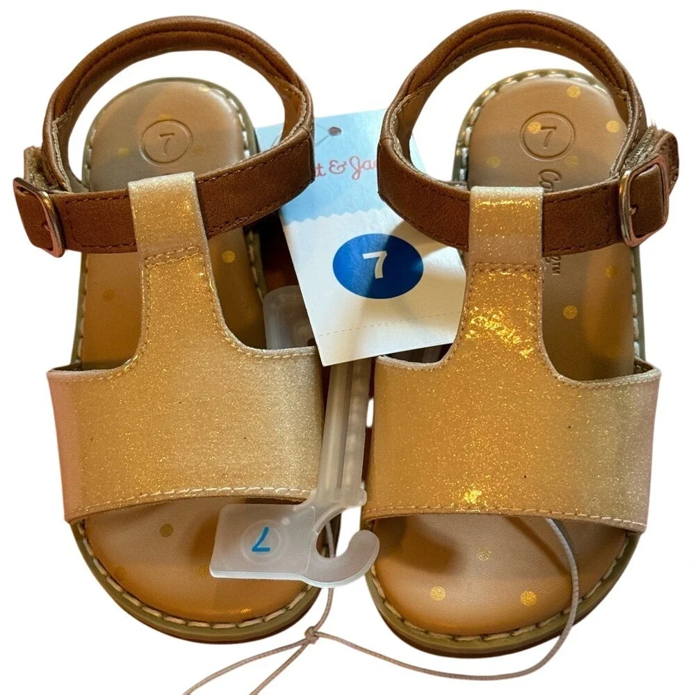 Cat‎ & Jack Toddler Girls Kinsley Glitter Sandals Size 7